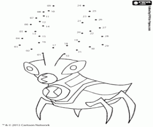 Ball Weevil, dot to dot coloring page
