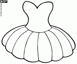 The ballet dress, the tutu coloring page
