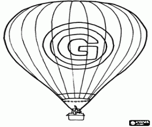 A balloon with the letter G coloring page