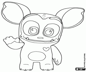 Bambo, an interactive toy coloring page