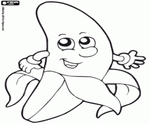 Banana coloring page