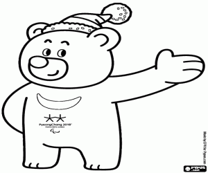 Bandabi, PyeongChang 2018 mascot coloring page