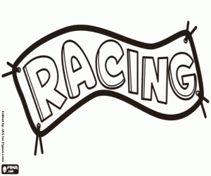 Banner of the race coloring page