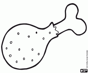 A barbecue of chicken coloring page