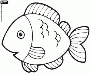 Barbecue with fish coloring page