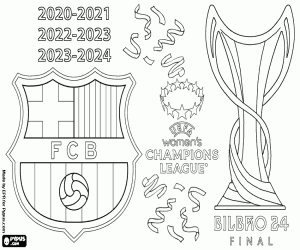 Barcelona,Champions League 2023-2024 coloring page