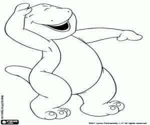Barney the dinosaur coloring page