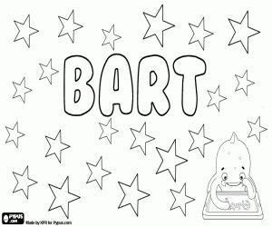 Bart, name for boy coloring page