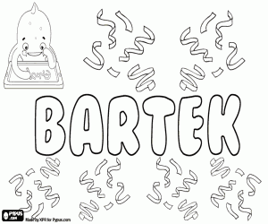 Bartek, Polish diminutive coloring page