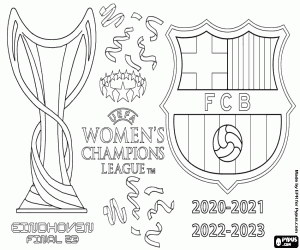 Barça, Women's Champions League 2023 coloring page