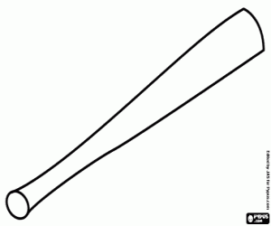 The baseball bat coloring page