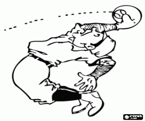 Baseball defensive player coloring page