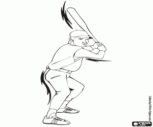 Baseball in Olympics coloring page