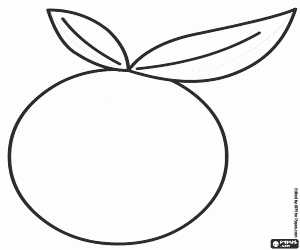 A basic drawing of an orange coloring page