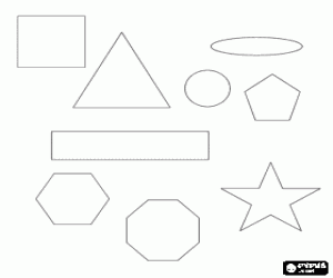 Basic geometric shapes coloring page