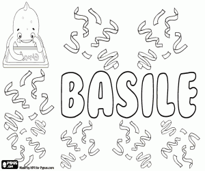 Basile, name of Greek origin coloring page
