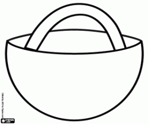 The basket of Little Red Riding Hood coloring page