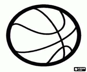 Basketball ball coloring page