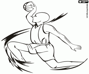 Basketball, an Olympic sport coloring page