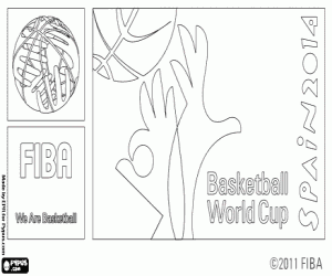 Basketball World Cup Spain 2014 logo coloring page
