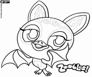 Bat, PineGrove zooble coloring page