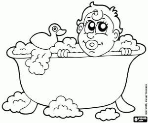 Bathtub coloring page