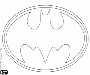 The Batman logo coloring page