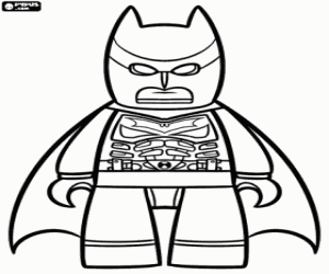 Batman, superhero of Lego coloring page