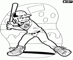 Batter ready coloring page