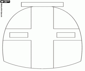 Battle helmet with holes for eyes coloring page