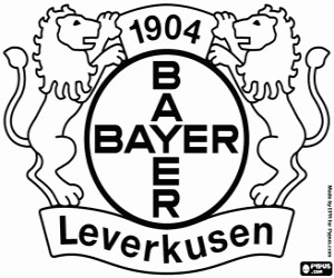Bayer Leverkusen badge coloring page
