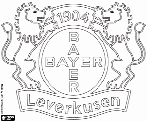 Bayer Leverkusen logo coloring page
