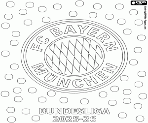 Bayern,Bundesliga champion 2025-2026 coloring page