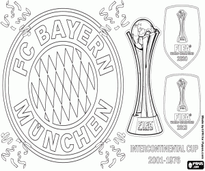 Bayern, fourth world title coloring page