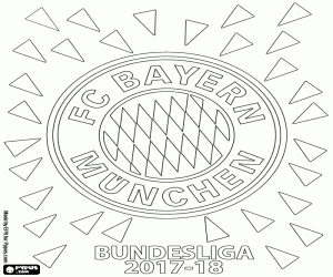 Bayern Munich, Bundesliga 2017-2018 coloring page