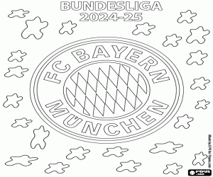 Bayern Munich, Bundesliga 2024-25 coloring page