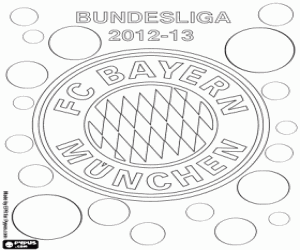 Bayern Munich, champion 2012-2013 coloring page