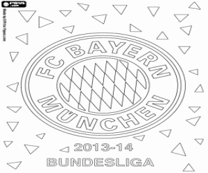 Bayern Munich, champion 2013-2014 coloring page