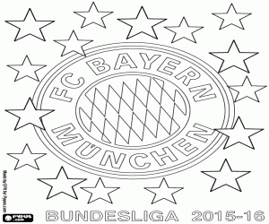 Bayern Munich, champion 2015-2016 coloring page