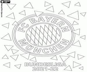 Bayern Munich, champions 2021-2022 coloring page