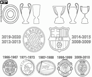 Bayern Munich Trebles coloring page