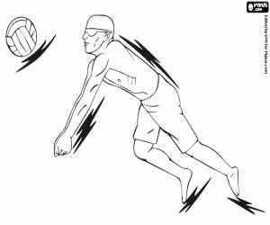 Beach volleyball, an Olympic sport coloring page