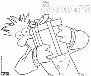 Beaker with a great gift coloring page
