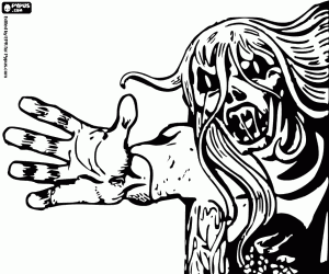 A beast on Halloween coloring page