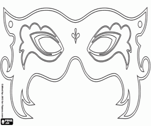 Beautiful Carnival mask coloring page