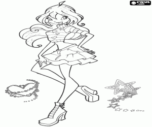 The beautiful fairy Bloom, Winx Club coloring page
