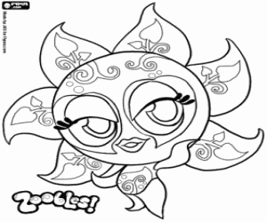 Beautiful flower, Zooble from PetalPoint coloring page