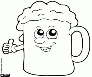 Beer coloring page