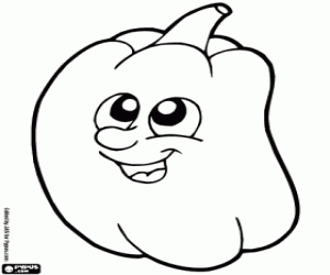Bell pepper coloring page
