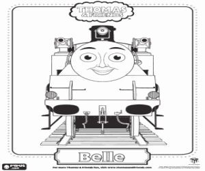 Belle, a locomotive, Thomas's friend coloring page